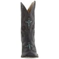 thumbnail image 2 of Roper Womens Cowboy Boot Vintage Black Faux Leather With Crystal And Cross Underlay Design, 2 of 3