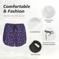 thumbnail image 6 of Lsque Dance Skull Star Printed Women's Running Shorts with Liner Pockets,Elastic Quick Dry Workout Athletic Gym Yoga Shorts,Womens High Waist Shorts-, 6 of 9