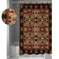thumbnail image 4 of Abstract Geometric Shower Curtain, 66" x 72", Dots and Wireframe Flowers Waterproof Bathroom Curtain Washable Shower Curtain Set with 12 Hooks, 4 of 6