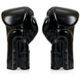 thumbnail image 2 of Fairtex BGV14SB Solid Black Muay Thai Boxing Glove, 2 of 5
