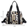 thumbnail image 4 of Bolsa Bolsos de hombro para mujer bandolera de nailon con letras de viaje con asa superior (caqui) Likrtyny Para Estrenar, 4 of 4