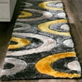 thumbnail image 5 of MDA Rug Imports Mateos Shag Collection Area Rug Grey/Gold 5' X 7' Geometric,Abstract 5' x 8' Indoor,Shag Yellow,Gold,Ivory Rectangle, 5 of 5
