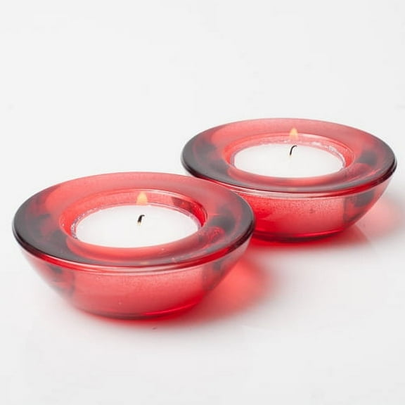 Eastland Chunky Tealight Candle Holder Red Set of 12