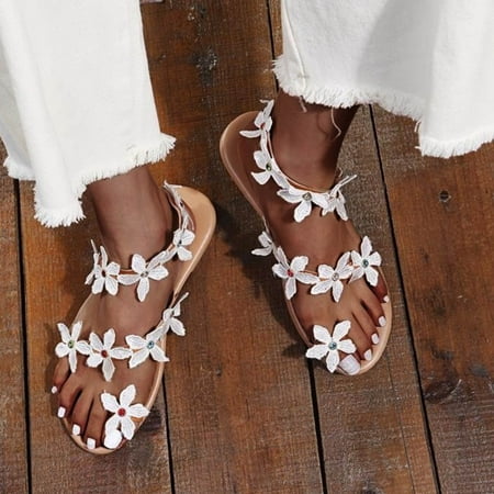 

Gnogobi Wedge Sandals for Women Flat Shoes Ladies Beach Sandals Summer Non-Slip Causal Slippers Platform Sandals On Clearance