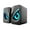 Black, variant on Pebbuoy 1 Pair USB Wired Speaker Portable Mini Cool RGB Speaker Loudspeaker Subwoofer PC Computer Laptop Speaker
