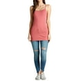 thumbnail image 2 of Women & Juniors Adjustable Spaghetti Strap Basic Camisole Long Tunic Tank Top, 2 of 3