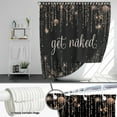 thumbnail image 3 of Black and Golden Shower Curtain Get Naked Shower Curtain for Bathroom Modern Glitter Bling Bath Curtain Decor with 12 Hooks 72x72 Inches, 3 of 5