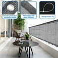 thumbnail image 4 of Unique Bargains Écran d'Intimité pour Balcon 3 Pieds X 10 Pieds, Écran de Protection 90 % pour Clôture et Rambarde, Couverture en Maille, Pare-Soleil pour Extérieur, Cour Arrière, Véranda, Gris Foncé, 4 of 8