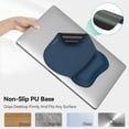 thumbnail image 3 of TECKNET BASICS Gel Mouse Pad with Wrist Rest, Ergonomic Office Mousepad with Wrist Support, Non-Slip & Smooth Surface, Comfortable Desk Mat for Office Gaming Study- Navy, 3 of 7