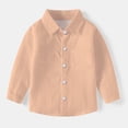 thumbnail image 4 of TAGOLD Kids Long Sleeve Tops,Boys Winter Shirt,Toddler Kids Kids Boys Girl Fashion Cute Solid Color Pocket Print Long Sleeves Casual School Uniform Top Shirt, 4 of 5