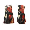 thumbnail image 7 of Daiia Abstract Skull Guitar Art Print Women's Dresses 2025 Trendy Short sleeve Dresses Casual Baggy Flowy Maxi Sun Dresses, 7 of 7