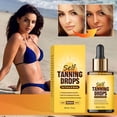 thumbnail image 3 of Protector solar para rostro Gotas autobronceadoras faciales Gotas bronceadoras para rostro y cuerpo Efecto bronceador gradual Bronceador ligero para piel sensible Tono oscuro natural besado por el sol, 3 of 5