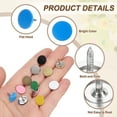 thumbnail image 3 of 60Pack Upholstery Tacks, 11mmx10mm Flat Head Thumb Tack, Blue, 3 of 7