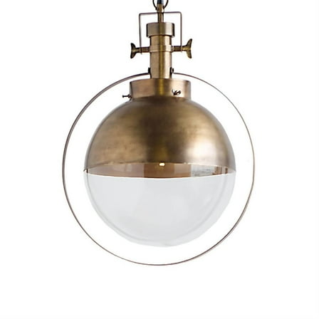 Mercana Leighton I 15X20 Gold Toned Metal Spherical Pendant Light in Clear