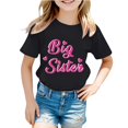 thumbnail image 2 of ibiyuan Big Sister Shirts for Girls Toddler Girls Promoted To Big Sister Cotton T-Shirt Pregnancy Announcement Graphic Short Sleeve Kids Shirts Girls 12-14 Sibling Outfits Tee Girl Tops Size 7-8, 2 of 4