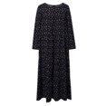 thumbnail image 6 of XIAOCHA Floral Printed Abaya for Women Loose Tiered Pocketed Long Sleeve Crew Neck Maxi Dress Breathable Modest Casual Dresses, 6 of 9