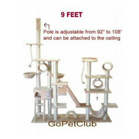 Go Pet Club Cat Tree - Jungle - Beige - 106 in.