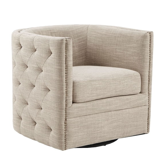Gracie Mills Alisa Classic Low-Back Tufted Swivel Chair - GRACE-8256