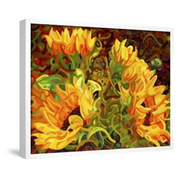 Four Sunflowers, Botanical Framed Art Print Wall Art by Mandy Budan Sold by Art.Com