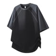 thumbnail image 2 of Men's Summer Color Block Casual Shirt Tops T-Shirt Round Neck Short Sleeve Loose Fit Breathable Quick Dry Nylon Spandex Streetwear Vacation Travel Outfits Fashion Essential Gift, 2 of 8