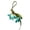 A002- Cyan, variant on Bag Charm, Faux Leather of The Valley Flower Accessory, 1 Piece, Purse Keychain for Handbag, Spring Decor and Daily Accessory