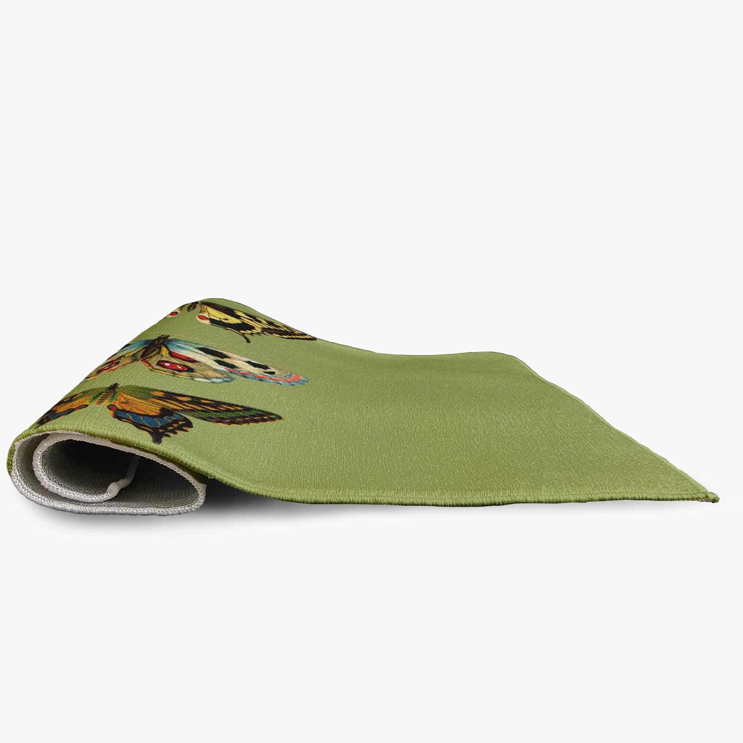 18" x 30" Simply Daisy Butterflies Novelty Chenille Area Rug, Apple Green