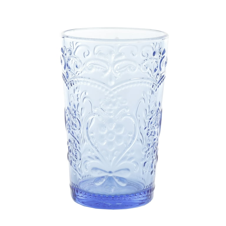 The Pioneer Woman Adeline 16-Ounce Emboss Glass Tumblers Set of 4