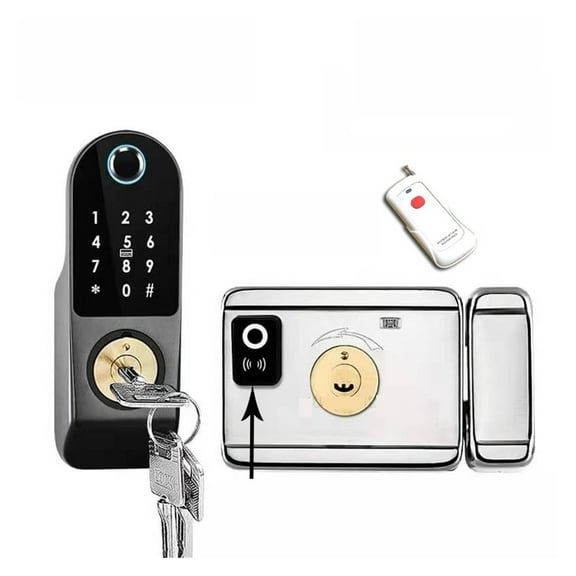 Tuya App Smart Lock Double Side Fingerprint Lock Waterproof Security Home Lock Digital Password RFID Keyless Entry Door Lock ,More Secure