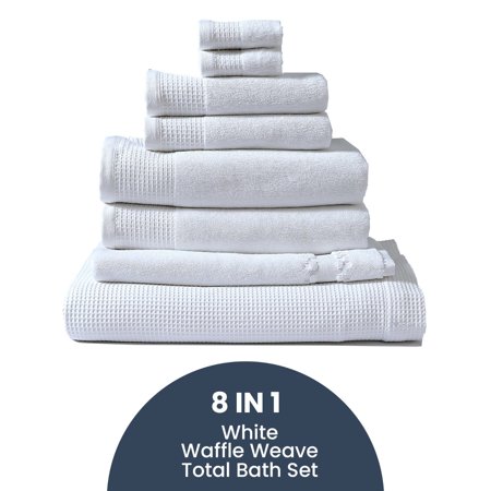 Artisan Loft White Waffle Weave Total Bath Set