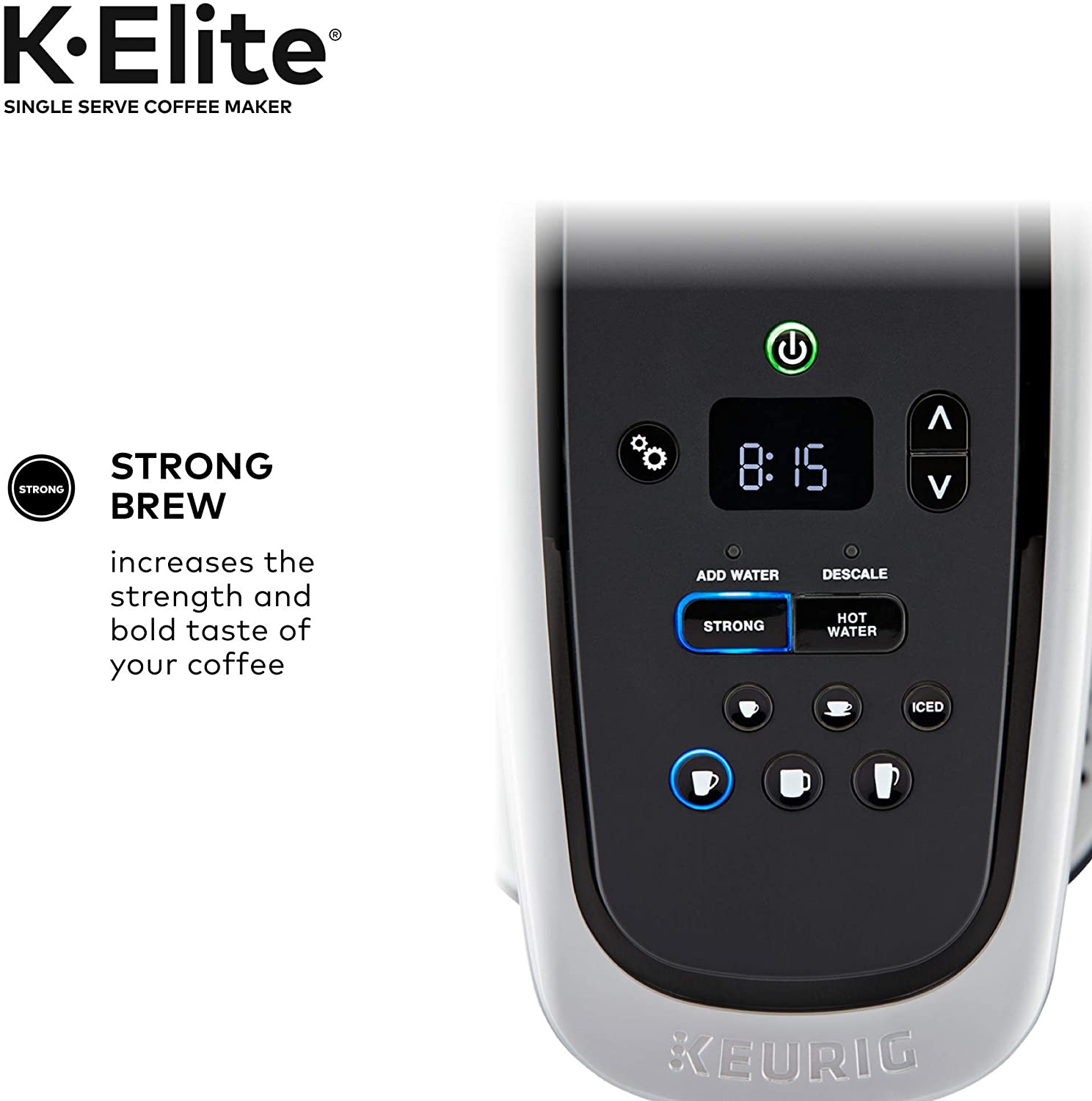 Keurig K-Elite Single Serve K-Cup Pod Coffee Maker, Brushed Gold