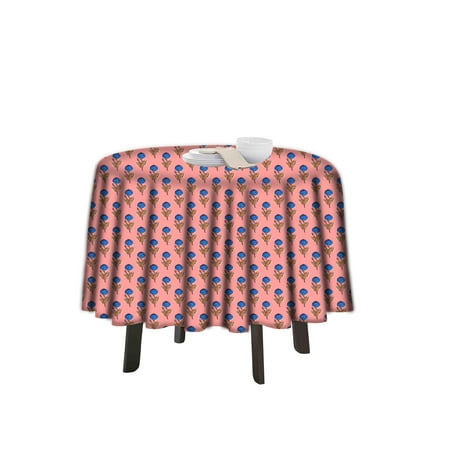 

eloria Floral Printed Round Table Cloth Resistant Washable Decorative Table Cover for Dining Table