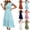 Navy summer dress, variant on Casual Dresses for Women Petite Flutter Short Sleeve Crew Neck Dress 2026 Summer Smocked Waist Tiered Midi Dress Orange,S