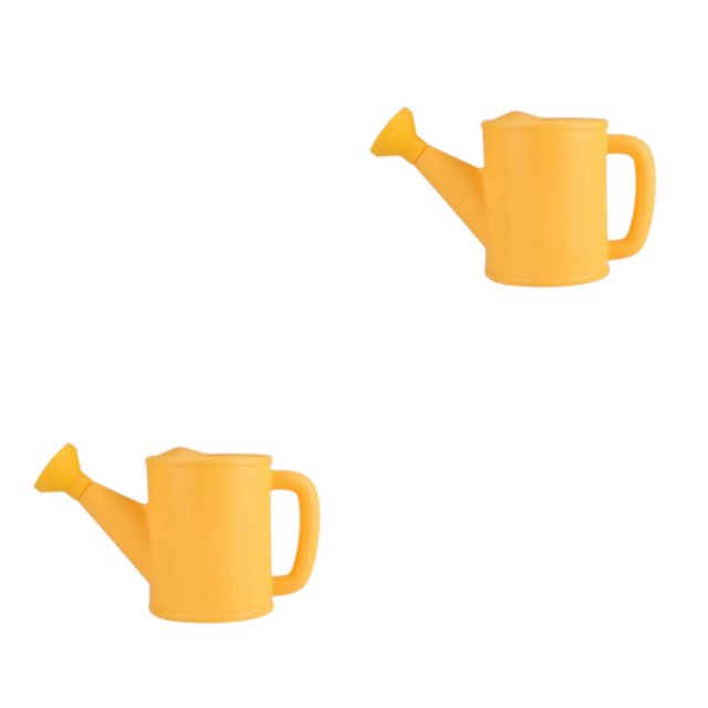 Moyic Regadera de boca larga, rociador ajustable, herramienta de jardinería, rociador de plástico, suministros para exteriores, vegetales Amarillo 2piezas