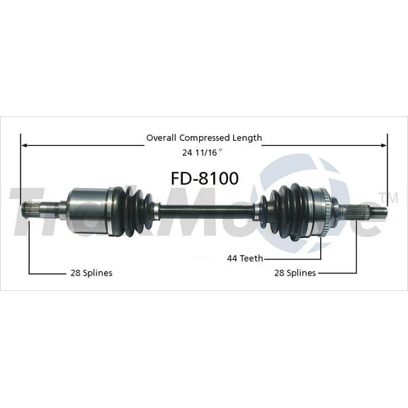 CV Axle Shaft Fits select: 2001-2004 FORD ESCAPE, 2001-2004 MAZDA TRIBUTE