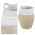 thumbnail image 4 of Home-Complete Cotton Rope Laundry Basket with Handles for Adult, Natural, 4 of 5