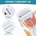 thumbnail image 3 of Yayeee 30oz Stainless Steel Tumbler with Straw and Handle Double-Wall Insulated Travel Water Bottle, Citrus Slice, 3 of 8