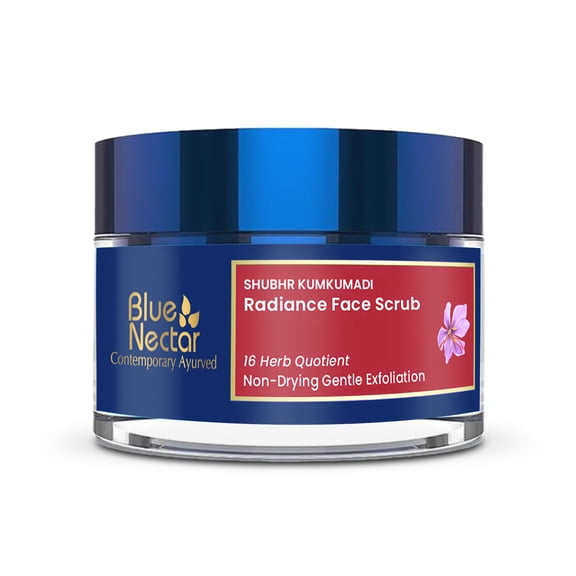 Blue Nectar Shubhr Kumkumadi Brightening  Radiance Face Scrub - 50 gms