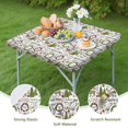 thumbnail image 4 of White Christmas Wreath Pattern Square Fitted Tablecloth with Elastic Edge,Square Table Cover,Washable Elastic Table Cover for Home Kitchen Party Decor 36"x36", 4 of 6