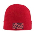thumbnail image 2 of ZICANCN Strawberries Heart Leaves Texture Knit Beanie Hat, Winter Cap Soft Warm Classic Hats for Men Women, Red, 2 of 8
