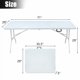 thumbnail image 5 of QinaQin Mesa plegable portátil de 6 pies de plástico resistente, diseño abatible a la mitad con altura ajustable y asa, ideal para camping, fiestas y uso interior o exterior, 5 of 8