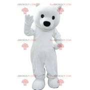 Polar bear REDBROKOLY mascot white teddy bear