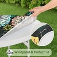 thumbnail image 5 of Pioneer Flower Floral Print Pattern Round Fitted Tablecloth with Elastic Edge,Dining Table Cover Waterproof,Outdoor Round Tablecloth for Camping,Dining,Indoor and Outdoor, 5 of 7
