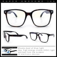 thumbnail image 2 of Classic Nerdy Oversized Horn Rim Blue Light Filter Screen Glasses [Tortoise], 2 of 8