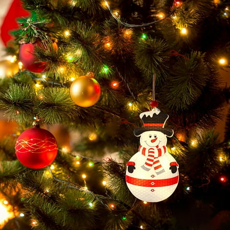 

Cptfadh Room Decor Christmas Tree Light-emitting Pendant LED Santa Claus House Hotel Bar Decorations