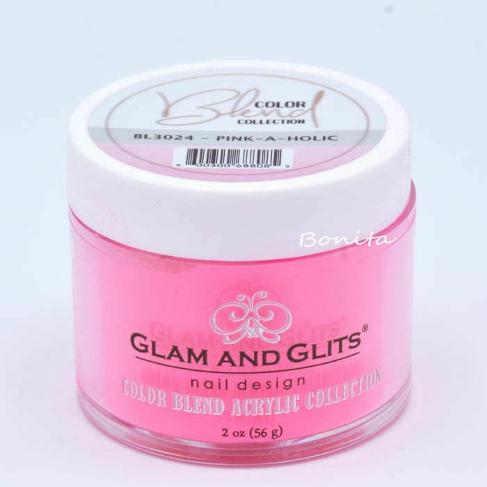 Glam And Glits Acrylic Powder Color Blend Collection BL3024 Pink A Holic 2 oz