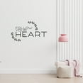 thumbnail image 2 of Follow Your Heart Quote Motivation Inspiration Positive Life Mantra Quotes Saying Wall Art Sticker Designs Vinyl Stickers For Home House Walls Rooms Window Bedroom Decoration Size (14x20 inch), 2 of 3
