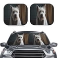 thumbnail image 2 of Naloa Dog Wrapped in Towel 1 2 Piece Foldable Car Sun Shades, Car Windshield Sunshade, Front Window Sunshade for Car, Truck, SUV - Small, 2 of 7