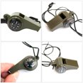 thumbnail image 3 of Miangastore 3Pcs Outdoor 3-In-1 Survival Whistles Compass Thermometer Emergency Whistles, 3 of 6