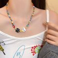 thumbnail image 1 of Pendentif Chat en Céramique Noir et Blanc Collier Clavicule Réglable pour Femmes, 1 of 5