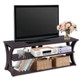 thumbnail image 3 of Topcobe 3-Tier TV Stand Storage Console with Storage Shelves, Corner Entertainment Center, Living Room Furniture, Black, 3 of 9